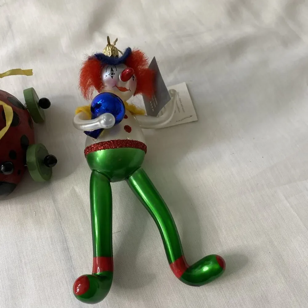 Damamged De carlini Clown & DEMDACO Love Bug-SEE PICS